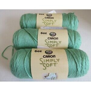 Caron Simply Soft Worsted Weight 4 Ply Acrylic Yarn 6 Oz 170g Lot of 3 Sage 9705